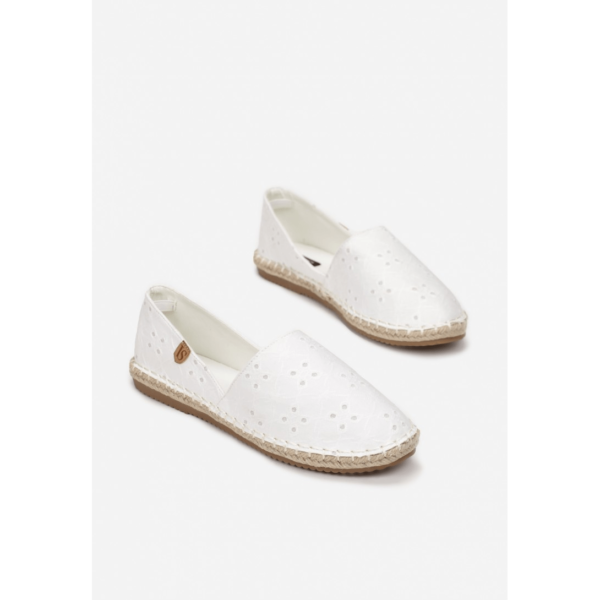 Espadryle-esc-8455-41A-71 white-Biały