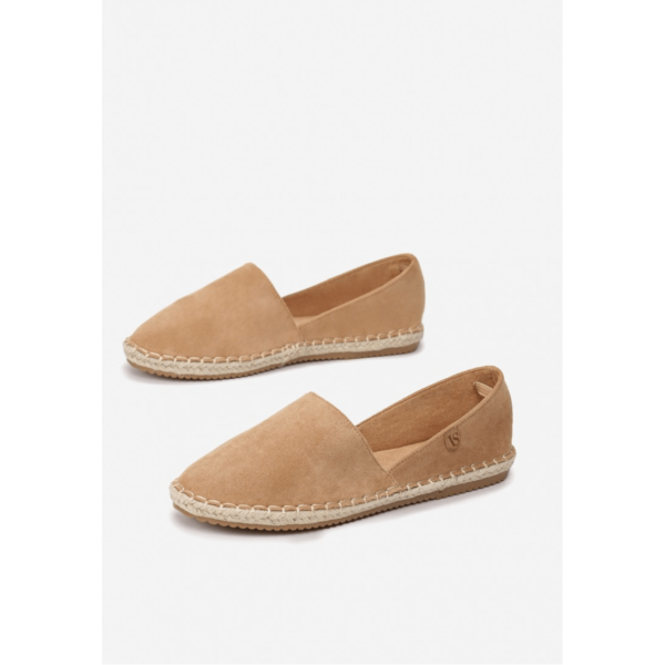 Espadryle-esc-8455-68 camel-Camel